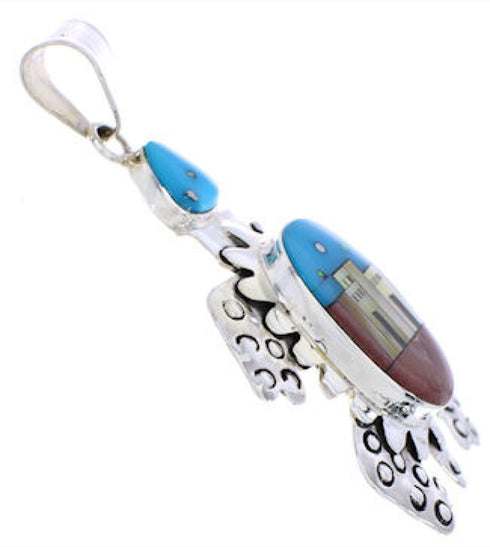 Multicolor Turtle Native American or Pueblo Design Pendant MW75779